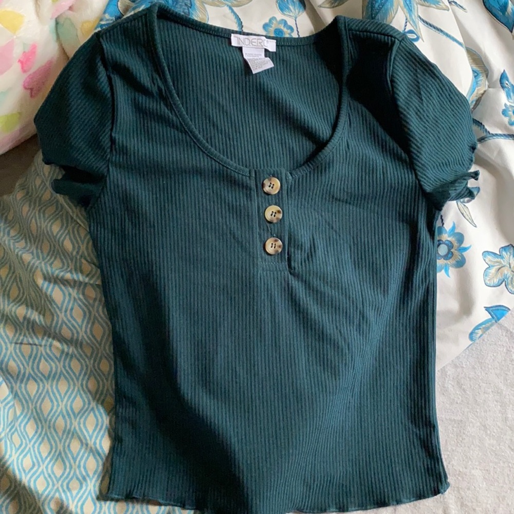 Green Crop Top